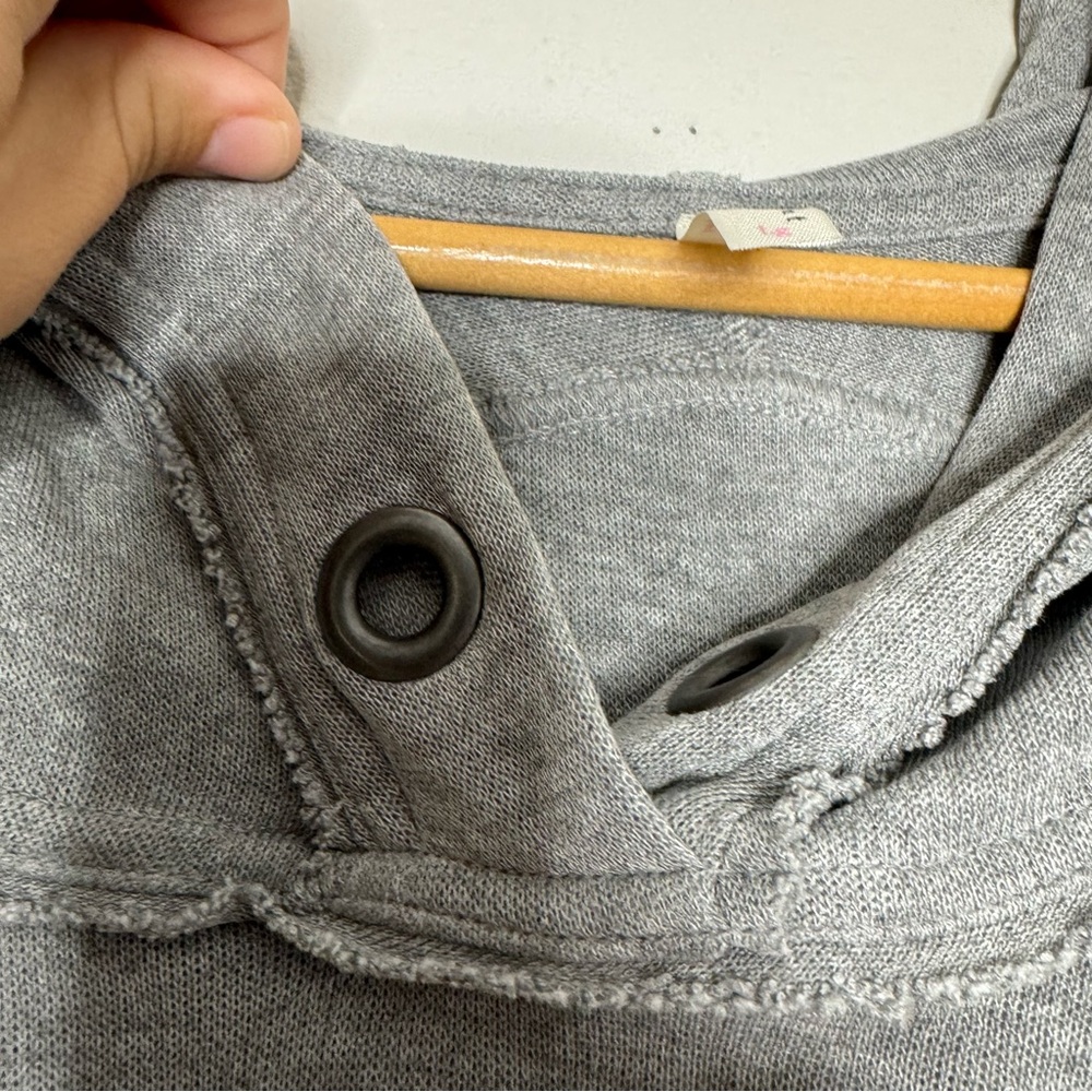 Free People Gray Hoodie Sweatshirt - Picture 7 of 8